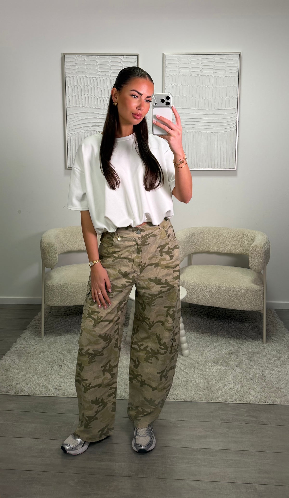 Army Jeans - Creme/Groen