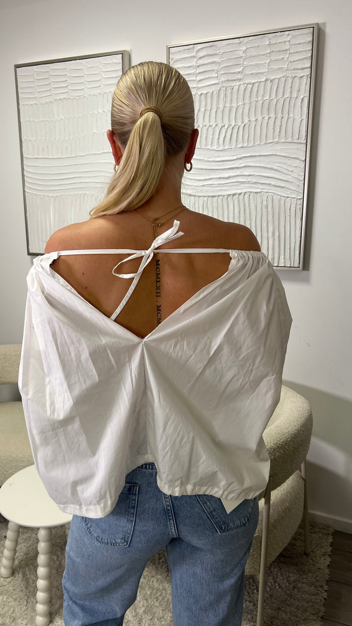 Ella Off Shoulder Blouse - Wit