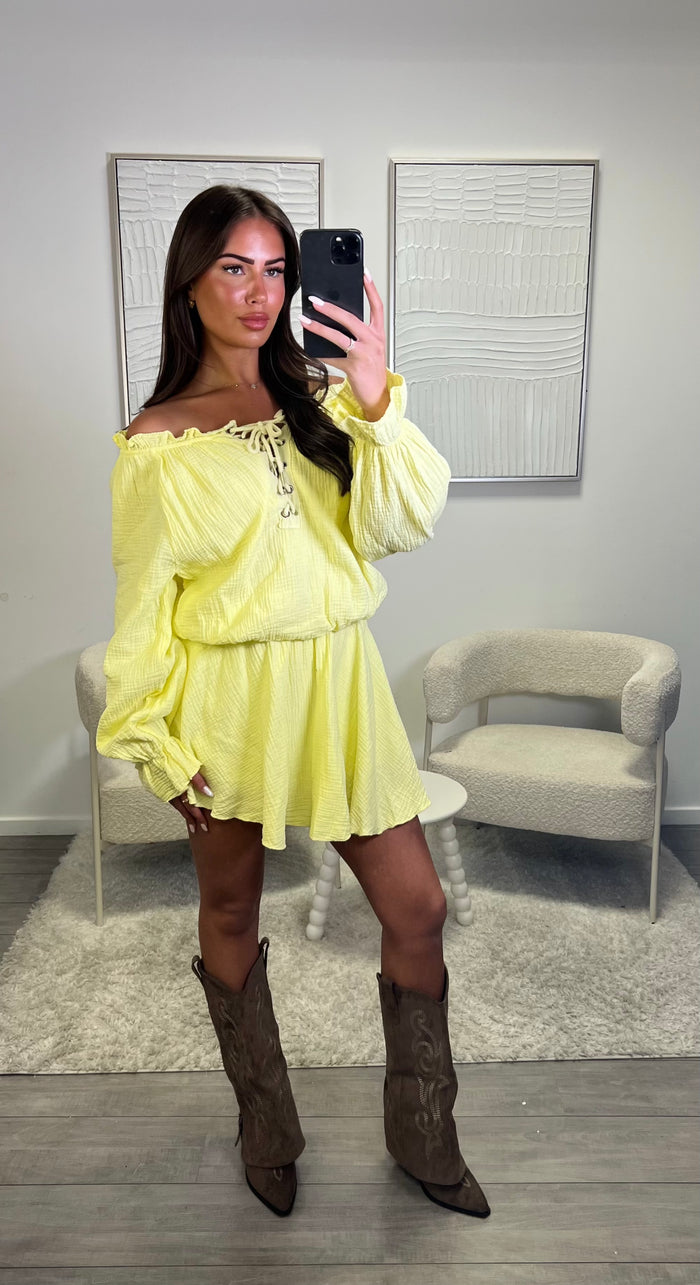 Nadya Playsuit - Yellow