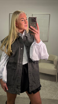 Tina Gilet - Denim Grijs