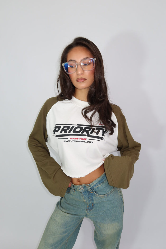 Fenna Longsleeve - Groen  Cropped