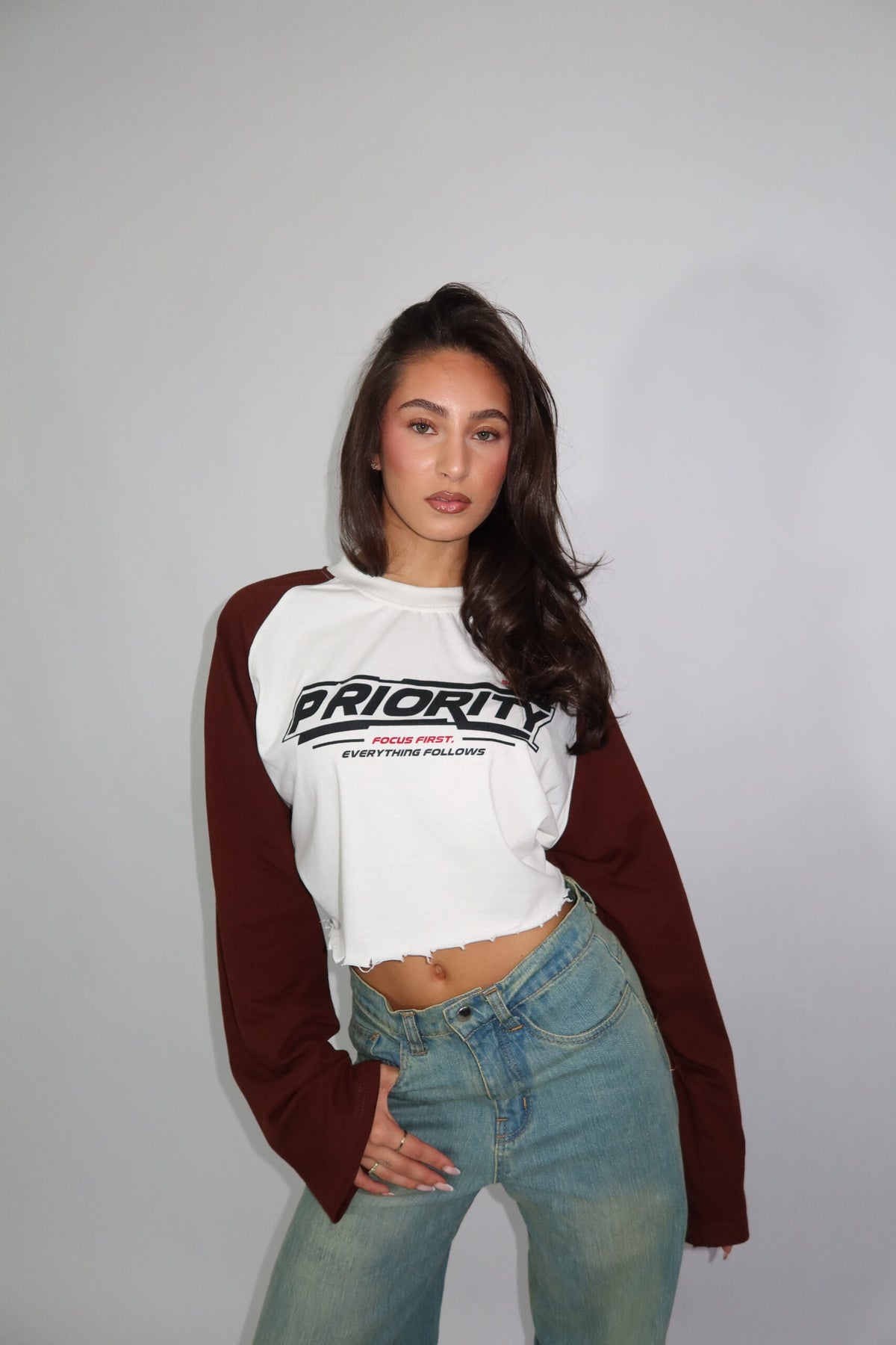 Fenna Longsleeve - Zwart Cropped