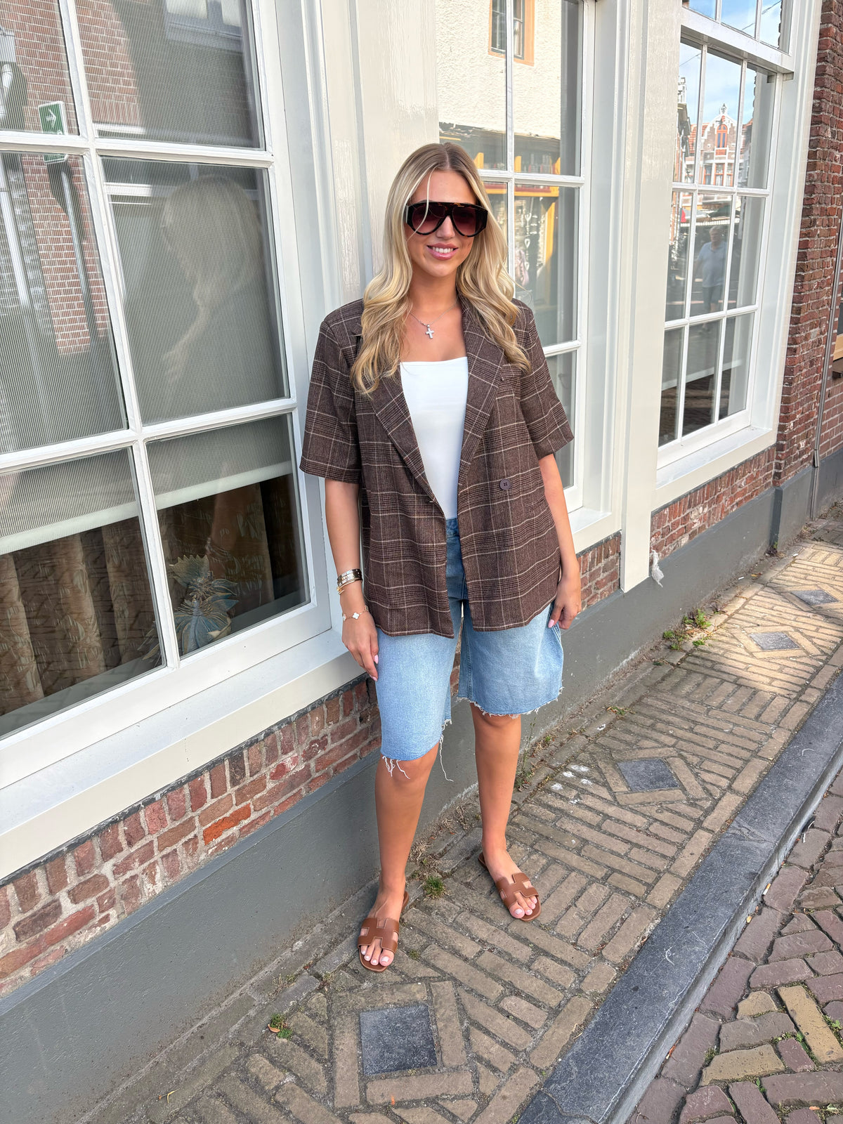 Bella Blazer - donkerbruin