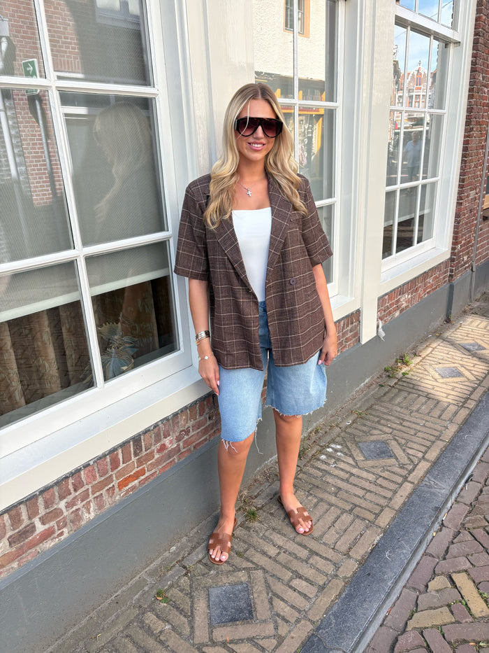 Bella Blazer - donkerbruin