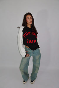 Maya Longsleeve - Zwart Rood