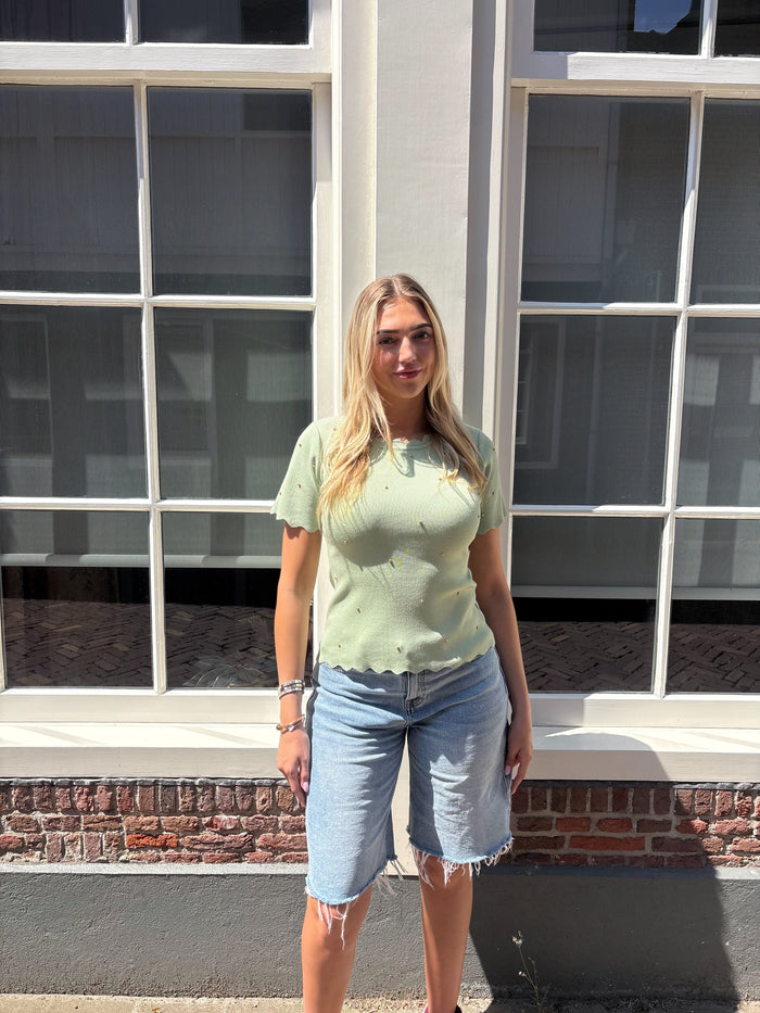 Ria Top - Mint Groen