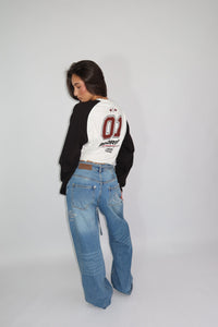 Fenna Longsleeve - Zwart Cropped