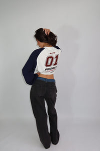 Fenna Longsleeve - Blauw Cropped