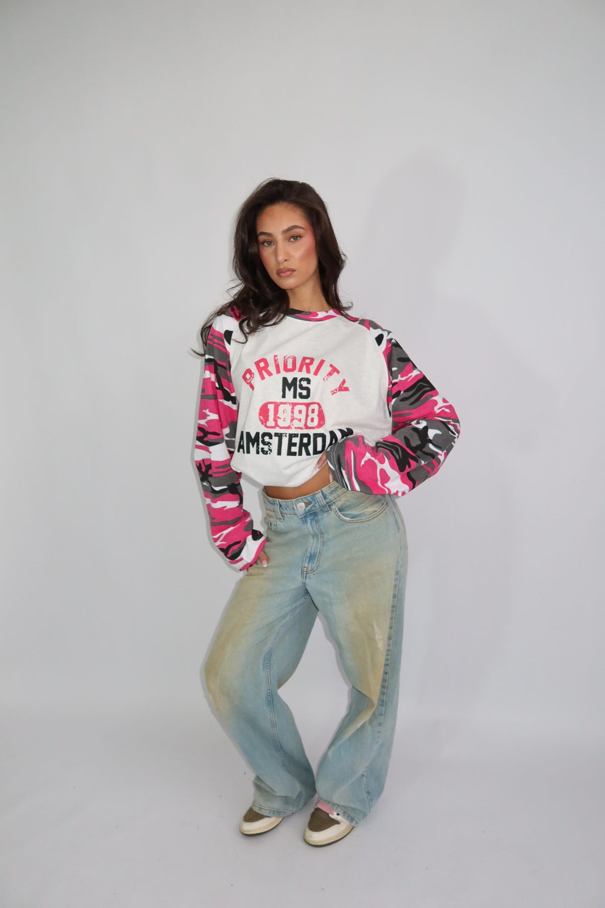 Amy Longsleeve - Camouflage Roze