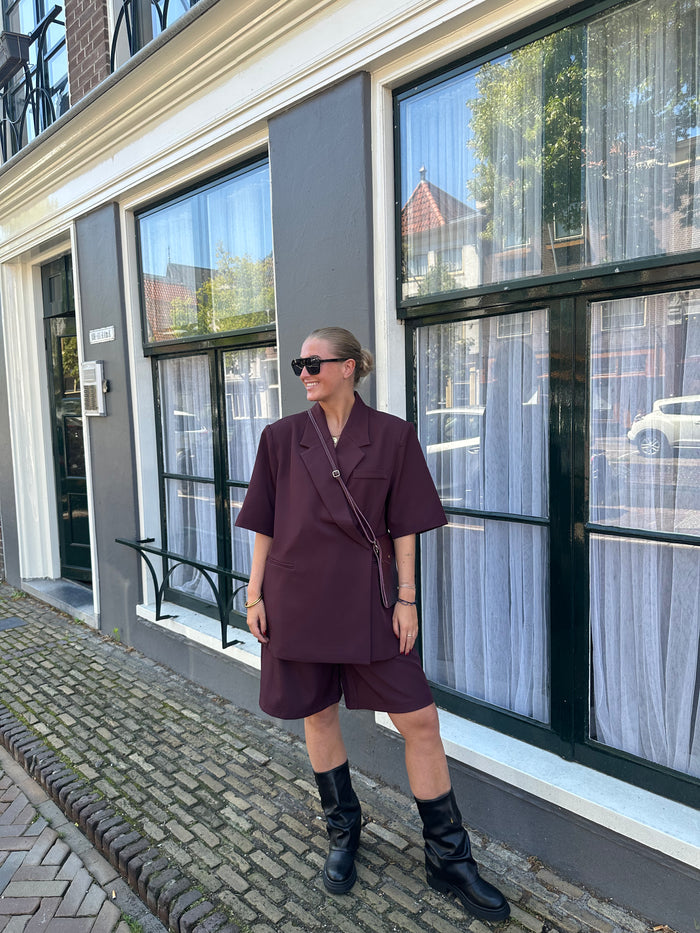Juna Blazer - Burgundy