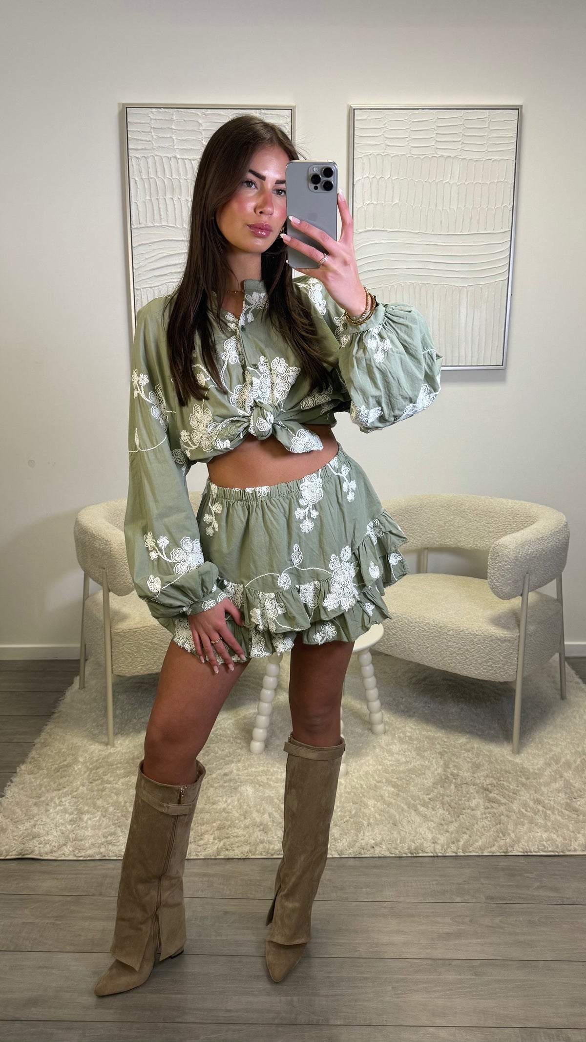 Donna Skort - Olive