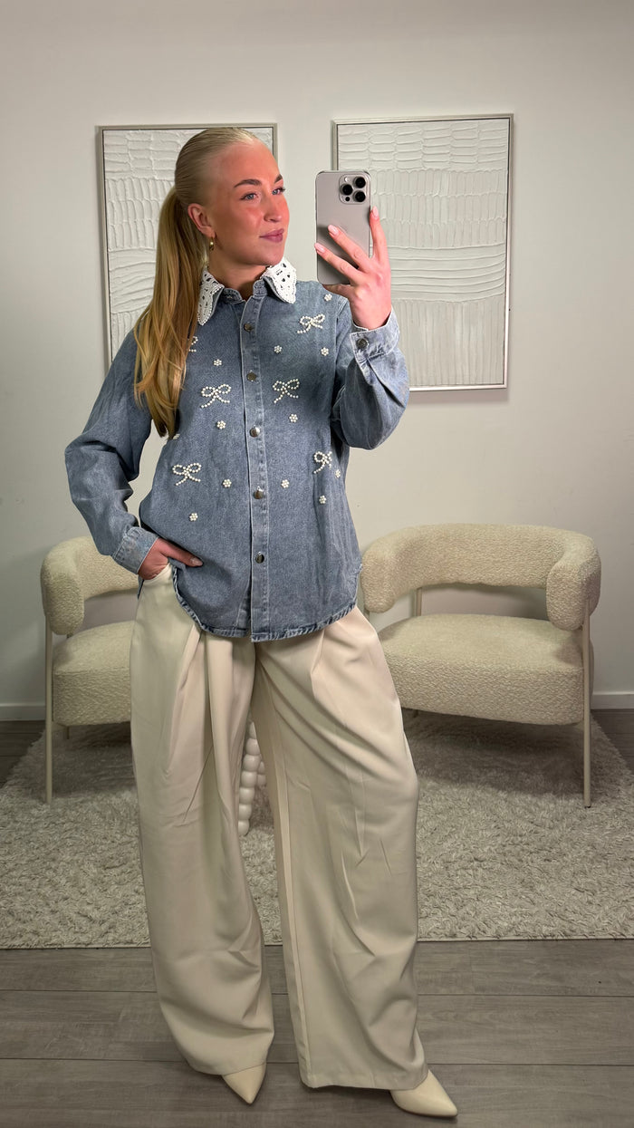 Dewi Denim Blouse - Blue