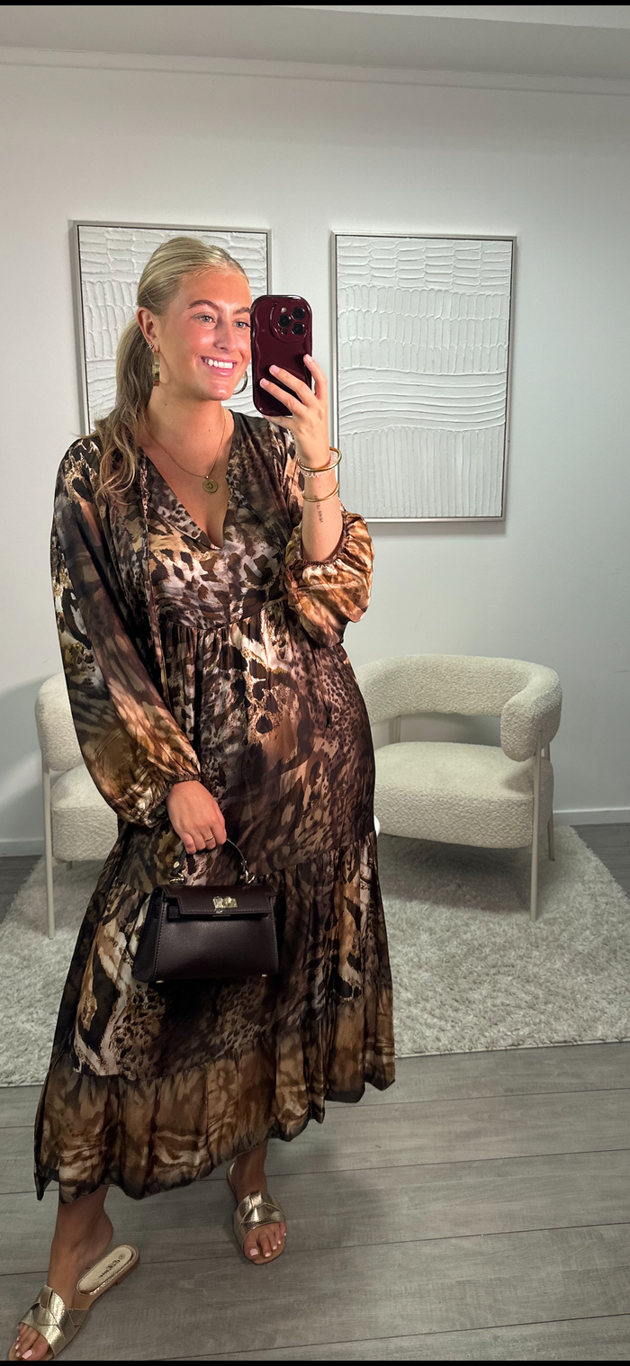 Sara Dress - Brown