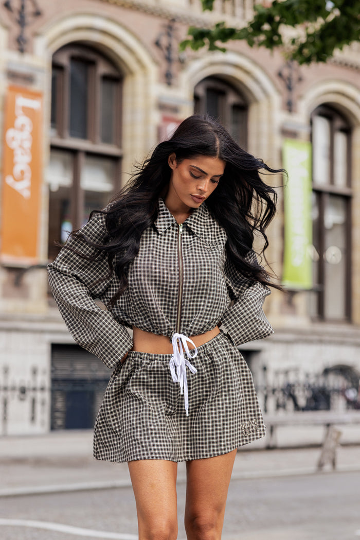 Leyla Skirt - Brown Check