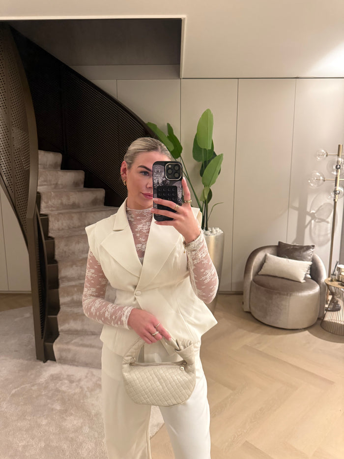 Lize Gilet - Gebroken Wit
