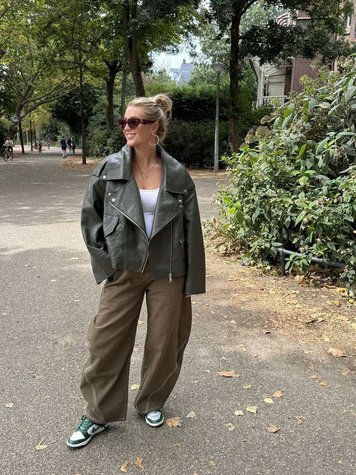 Bibi Leather Jacket - Green