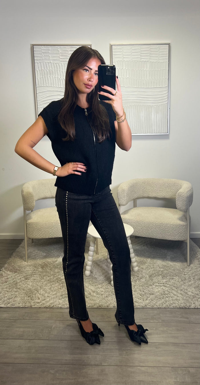 Studs Jeans - Black