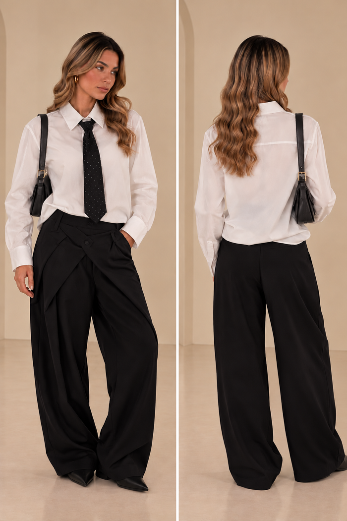 Jolie Blouse - Wit Zwart