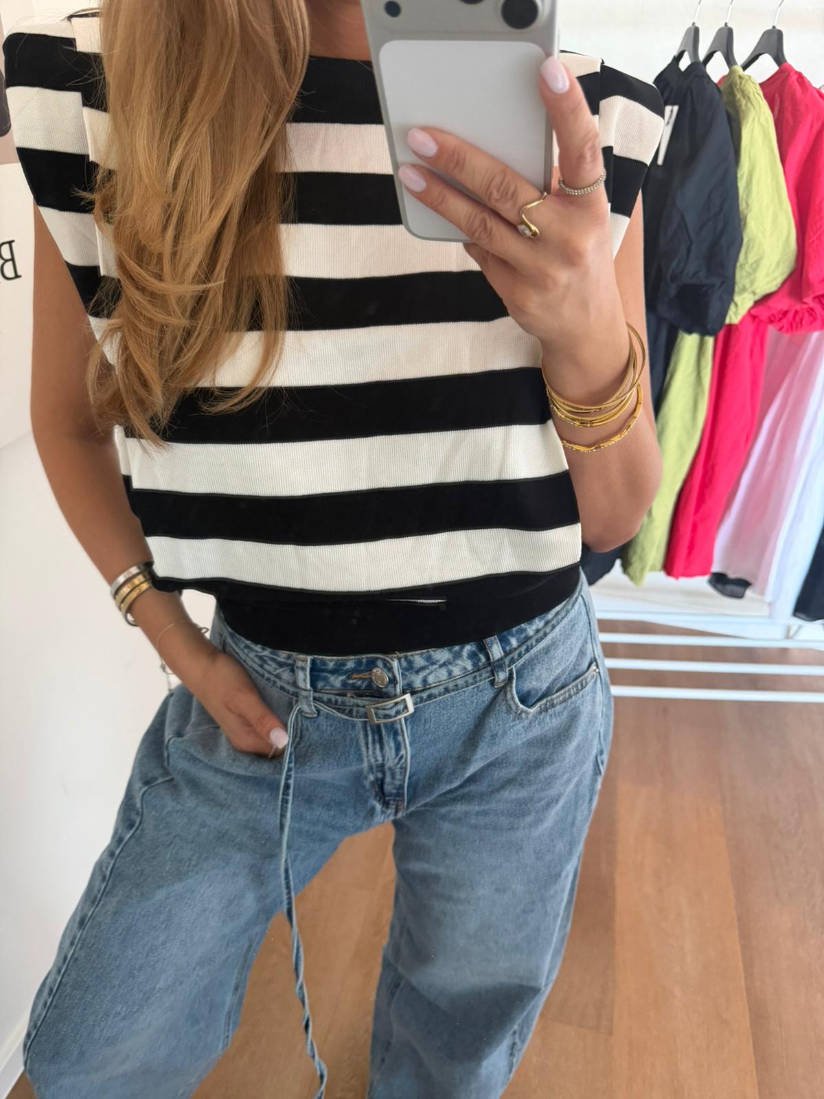 Rabiya Top - Zwart Wit
