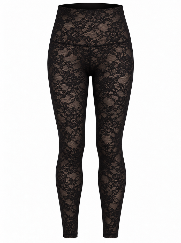 Kanten Legging - Zwart