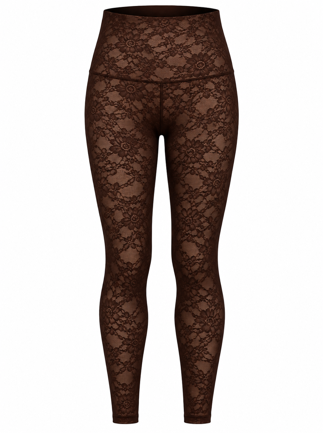 Kanten Legging - Bruin