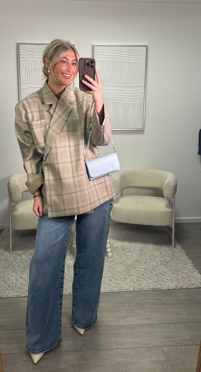 Axelle Blazer - Checkered Blue