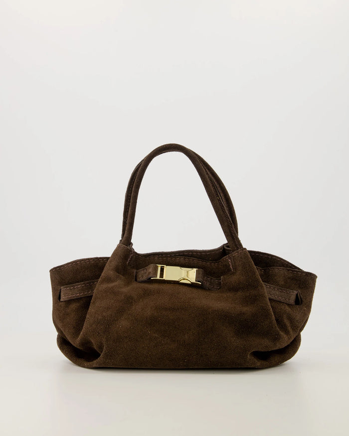 Leonie Suede Bag - Dark Brown