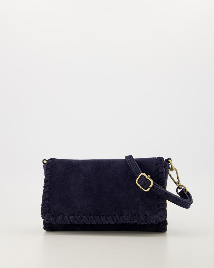 Romee Suede Bag - Dark Blue