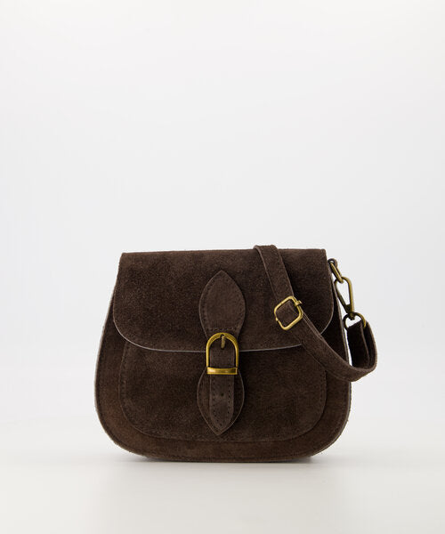 Sola Suede Bag - Dark Brown