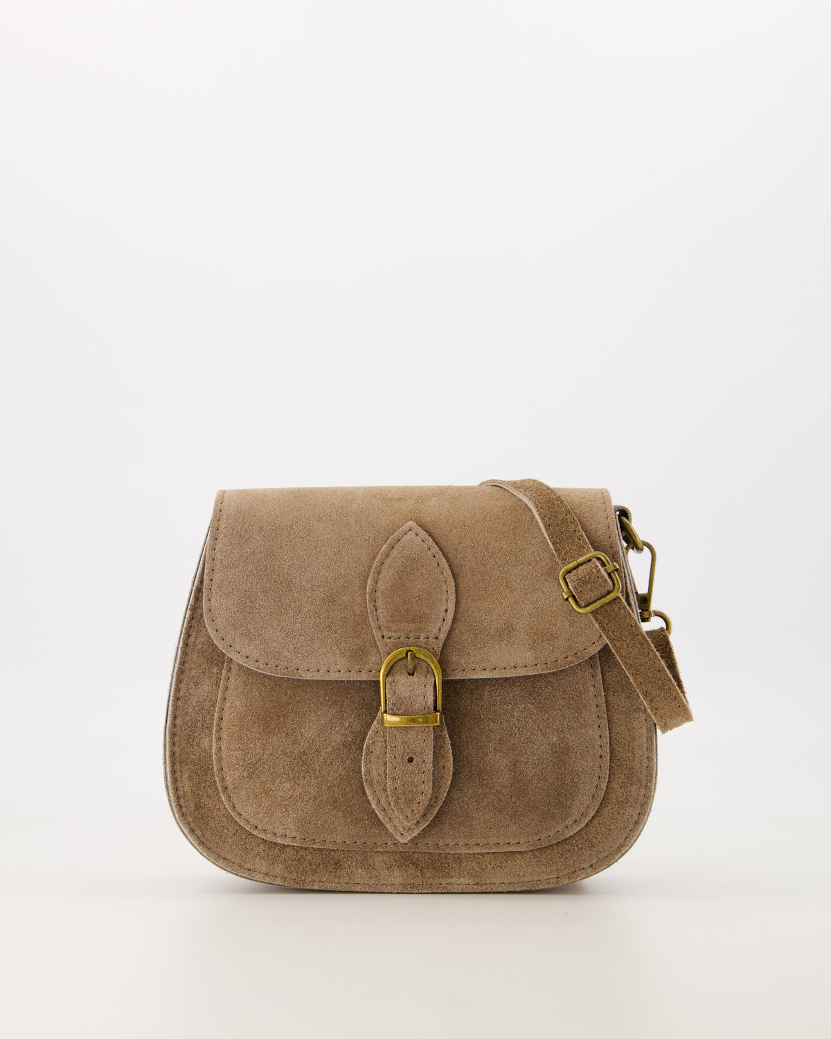 Sola Suede Bag - Taupe