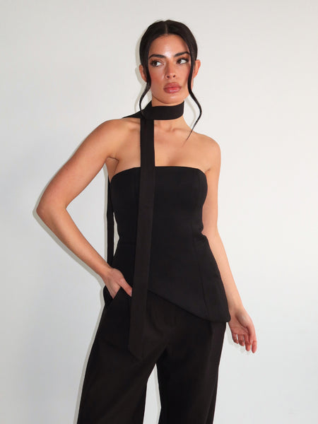 Uique The Label LIVA TOP - BLACK