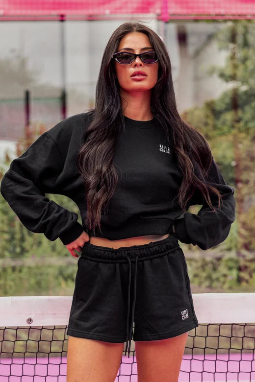 Peggy Cropped Sweater - Black