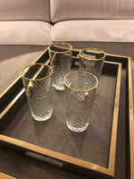 LONG DRINK GLAZEN MET GOUD DETAIL