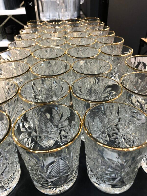 GLAS MONACO MET GOUD DETAIL