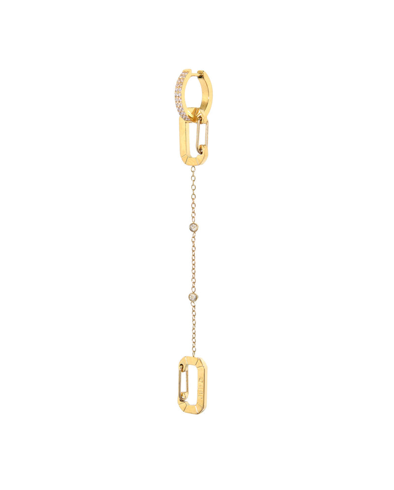 Mini Bonne Chain Oorbel - Gold